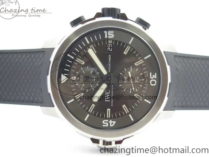 MIROTIME 0219 Aquatimer Chrono IW376803 V6F 1:1 Best Edition Gray Dial on Rubber Strap A FlexibleFit 7153